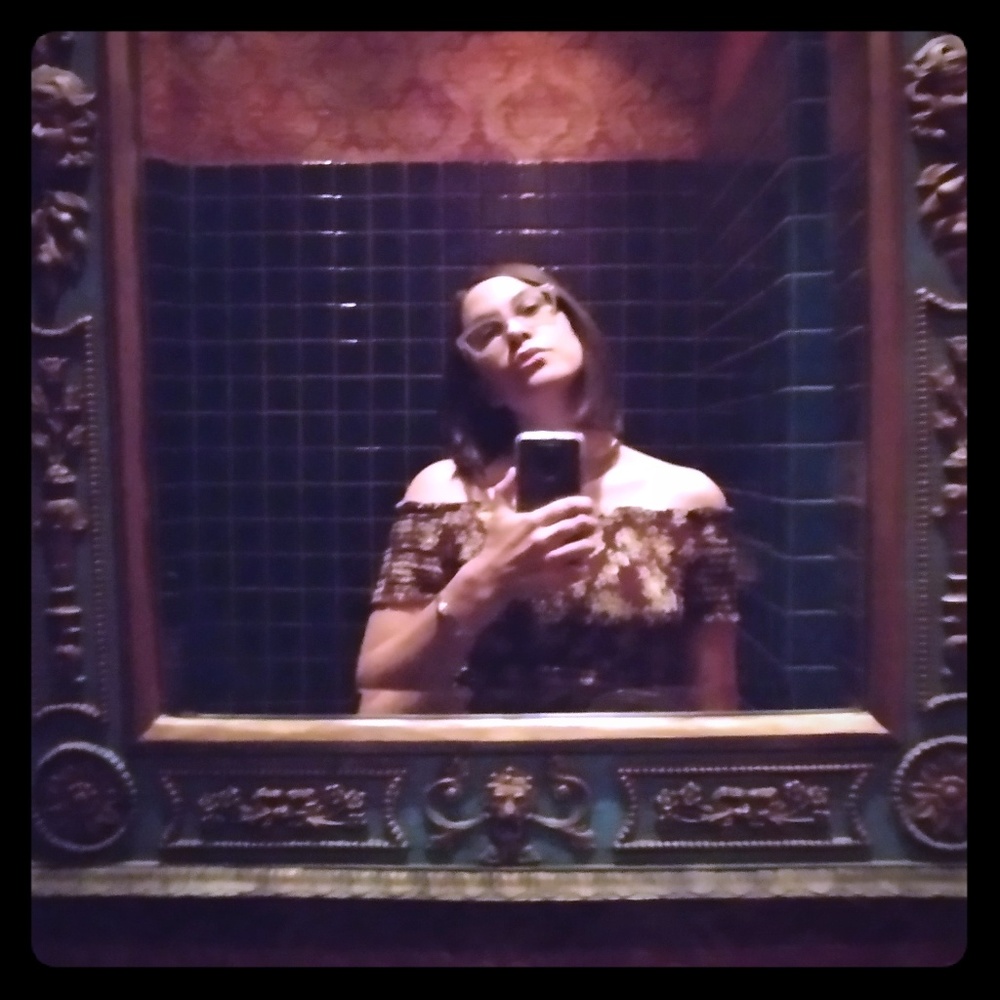 Off the shoulder floral crop top